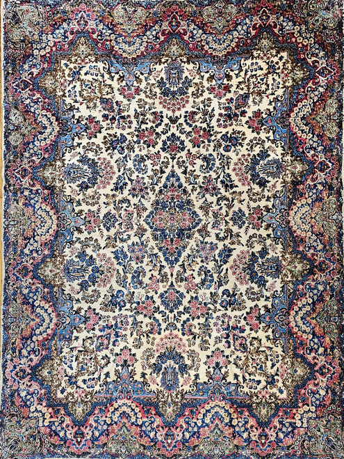 Antique Persian Kerman Rug 6x9 | Floral City Weave
