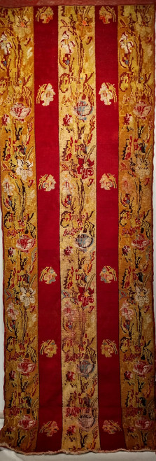 Vintage French Aubusson Runner, Hand-Knotted Wool, Floral, 1900s, The Persian Knot Gallery, SKU 1697