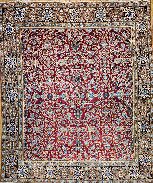 Antique Persian Mahal Sultanabad Rug 6x9 | Allover Floral