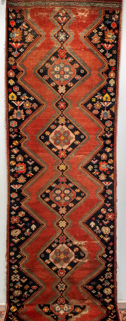 Antique Caucasian Karabagh Rug 2x6 | South Caucasus