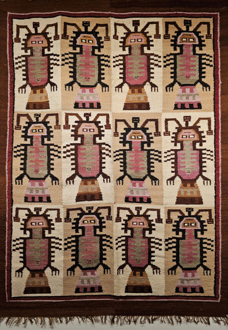 Vintage South American Textile Rug | Folk Art