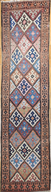Antique Persian Kilim 2x6 | Tribal Flatweave
