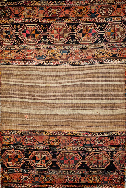 19th Century Persian Shahsavan Soumak Mafrash Tribal Cargo Bag Panel, @thepersianknot , SKU 1468 19th Century Persian Shahsavan Soumak Mafrash Tribal Cargo Bag Panel, @thepersianknot , SKU 1468