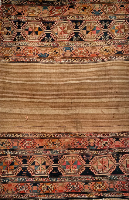 Shahsavan Soumak Mafrash Panel 1468, 3’ 4” x 5’ 1″, 4th Quarter of the 1800s, NW Persia