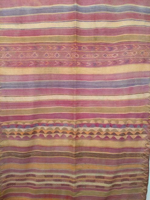 Vintage Moroccan Kilim Flatwoven Rug in Southwestern Colors, The Persian Knot Gallery, SKU 1583