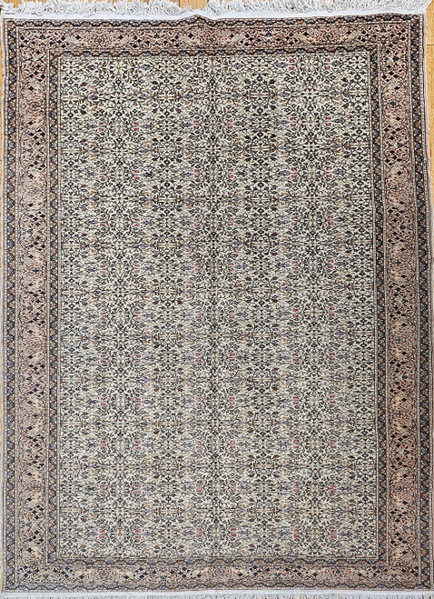 Vintage Turkish Hereke Room Size Rug, Hand-Woven Allover Pattern, The Persian Knot Gallery, SKU 1700