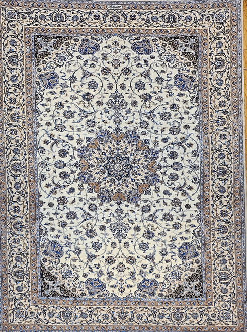 Persian Nain Habibian Room Size Rug, Hand Knotted Wool & Silk, The Persian Knot Gallery, SKU 1239