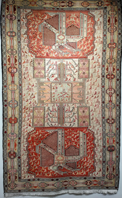 Shahsavan Silk Soumak 1052, 4’ x 6’ 8”, 3rd Quarter of the 1900s