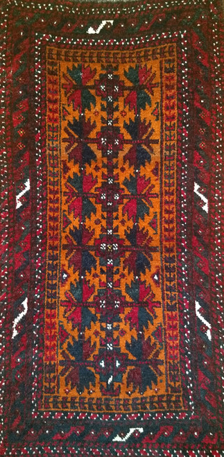 Antique Persian Baluch Bagface | Tribal Companion Pair