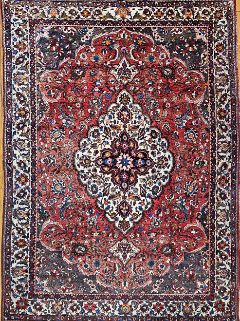 Antique Persian Bakhtiari Rug 6x9 | Garden Design
