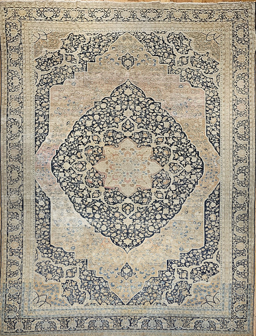 Antique Persian Tabriz Rug 12x14 | Fine City Weave