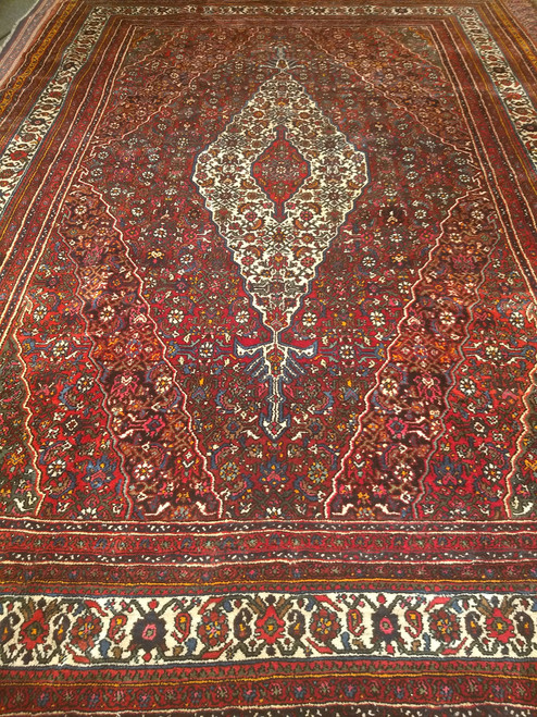 Vintage Persian Bibikabad in a Vibrant Multicolor Geometric Pattern 1084, The Persian Knot, SKU 1084