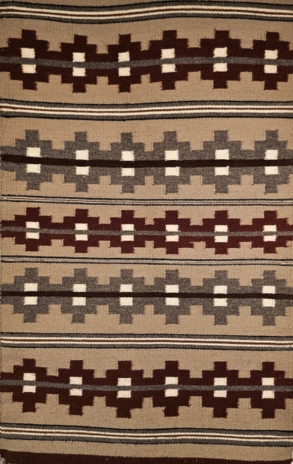 Antique Navajo Rug 2x3 | Geometric, Natural Dyes