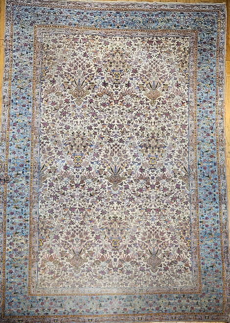 Antique Persian Kerman Lavar Rug with Allover Vase Design, The Persian Knot Gallery, SKU 1552