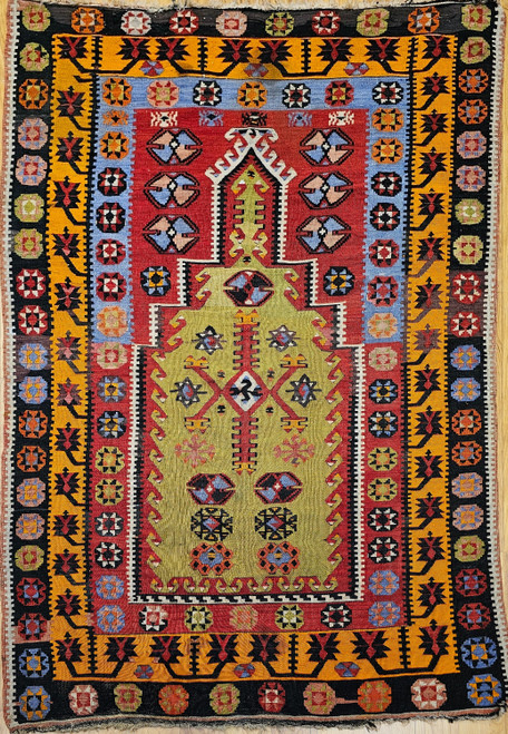 Vintage Turkish Kilim | Flatweave Geometric