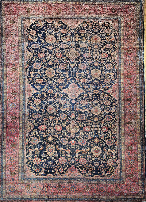 Antique Persian Farahan Sarouk Rug 10x17 | Allover Floral