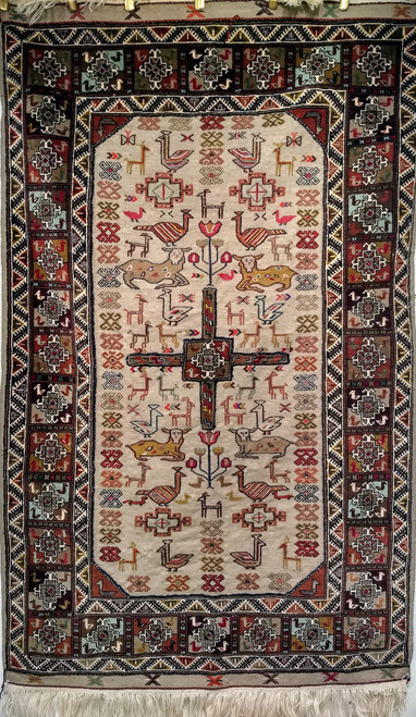 Antique Persian Qashqai Tribal Rug | Geometric