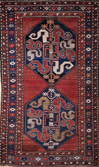 Antique Cloudband Kazak Rug, Wool, Chondzoresk, Caucasus, 1800s, The Persian Knot Gallery, SKU 1534