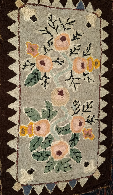 Vintage Hooked Rug | Handwoven