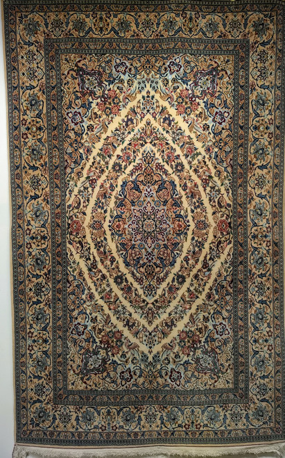 Handwoven Persian Nain Area Rug Handwoven Persian Nain Area Rug