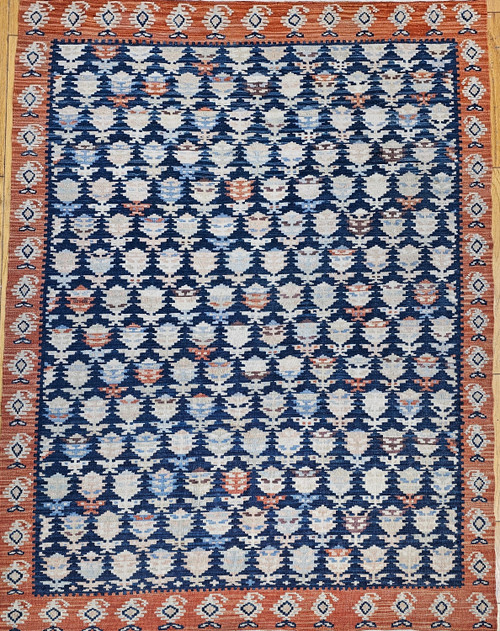 Vintage Persian Kurdish Hand-Woven Kilim in All-Over Patten, The Persian Knot Gallery, SKU 1432