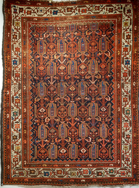 Antique Persian Malayer Rug 4x6 | Tribal Village Weave