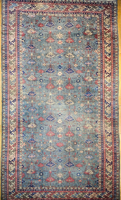 Antique Caucasian Kazak Rug 12x14 | Bold Geometric