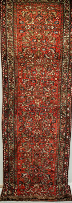 Antique Persian Farahan Runner, Hand-Knotted Wool, Late 1800s, The Persian Knot Gallery, SKU 1111