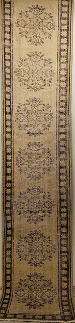 Vintage Turkish Oushak Runner 2x11 | Medallion