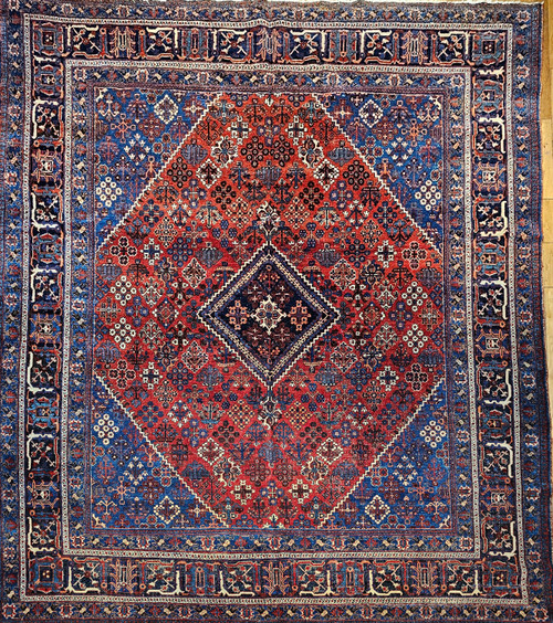 Antique Persian Joshegan Rug | Diamond Lattice Tree of Life