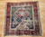 Early 1800s Caucasian Shirvan Square Area Rug in Green, Yellow, Blue, Red, Ivory, @thepersianknot, SKU 1894