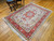 Vintage Fine Weave Persian Tabriz with Silk in Floral Design in Ivory and Salmon 1893, 5’ 1” x 6’ 10”, 4th Quarter of the 1900s, The Persian Knot, SKU 1893