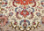 Vintage Fine Weave Persian Tabriz with Silk in Floral Design in Ivory and Salmon 1893, 5’ 1” x 6’ 10”, 4th Quarter of the 1900s, The Persian Knot, SKU 1893
