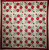 Vintage American Applique Quilt | Handwoven | Full View on Floor