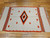 Vintage Mexican Serape Saltillo Kilim Rug in Cream and Orange Colors with Bird Design 1909, 3’ 6” x 6’ 2” , 4th Quarter of the 1900s, Mexico, The Persian Knot, SKU 1909