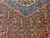 Antique Persian Bibikabad Rug | Herati Red Blue Medallion | Border Detail