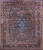 Antique Persian Bibikabad Rug | Herati Red Blue Medallion