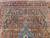 Antique Persian Bibikabad Rug | Herati Red Blue Medallion | Top Section Detail