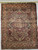 Mid 19th Century Persian Kerman Lavar Rug in Floral Design in Pale Yellow, Red, French Blue, The Persian Knot, SKU 1913