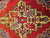 Vintage Anatolian Prayer Rug | Red Yellow Purple | Center Field Close-Up