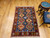 Vintage Persian Yalameh Tribal Rug 4x5 | French Blue | In-Room View 4