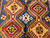 Vintage Persian Yalameh Tribal Rug 4x5 | French Blue | Center Field Close-Up