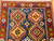 Vintage Persian Yalameh Tribal Rug 4x5 | French Blue | Top Section Detail