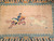 Vintage Chinese Pictorial Rug Depicting the Riding Horseman Capturing a Wild Horse 1931, The Persian Knot, SKU 1931Vintage Chinese Pictorial Rug Depicting the Riding Horseman Capturing a Wild Horse 1931, The Persian Knot, SKU 1931