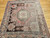 Early 20th Century Square Size Turkish Oushak in Geometric Pattern in Chocolate, Tan, pink, The Persian Knot, SKU 1957