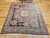 Early 20th Century Square Size Turkish Oushak in Geometric Pattern in Chocolate, Tan, pink, The Persian Knot, SKU 1957