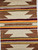 Vintage Native American Navajo Area Rug in Wide Band Pattern in Ivory, Rust, Purple, Yellow, The Persian Knot, SKU 1959