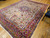 Vintage Persian Kerman Lavar in Allover Floral Pattern in Ivory, Crimson, Pink, Green, The Persian Knot, SKU 1970