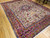 Vintage Persian Kerman Lavar in Allover Floral Pattern in Ivory, Crimson, Pink, Green, The Persian Knot, SKU 1970