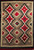 Native American Navajo Rug in Eye Dazzler Pattern in Ivory, Red, Black , The Persian  Knot, SKU 2004
